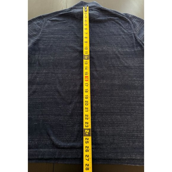 Eddie Bauer 1/4 Zip Sweater Men 2XL Blue Long Sleeve Cotton Merino Wool Pullover - Picture 11 of 11